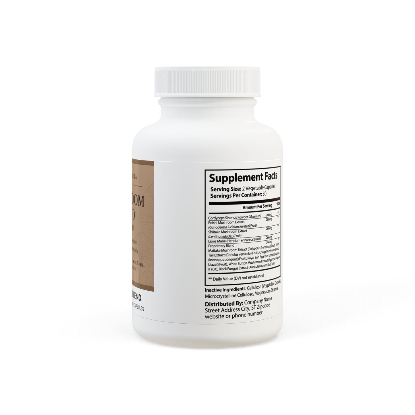 Alkaline Aura Mushroom Blend Capsules Daily Focus & Balance