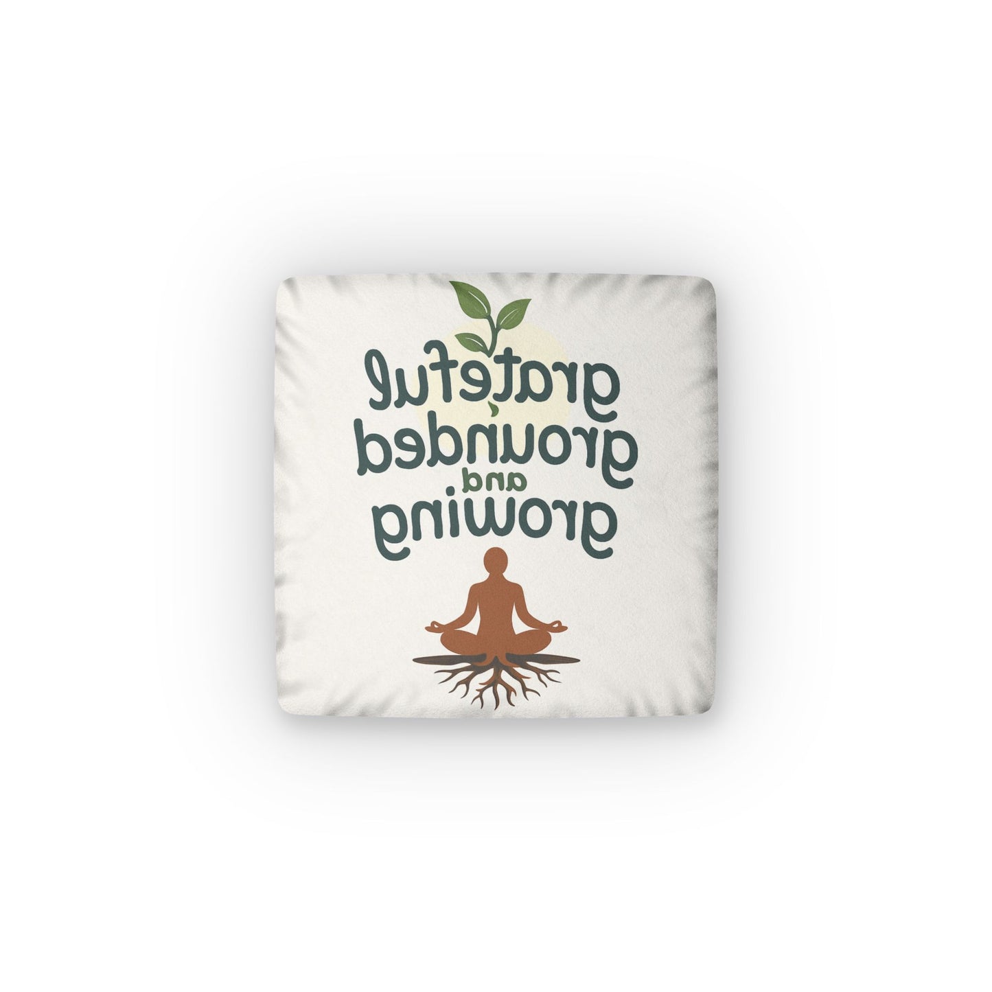 Custom Meditation Pillows, Grounded and Grateful Home Decor, Yoga Accessories, Mindfulness Gift, Cozy Meditation Cushion