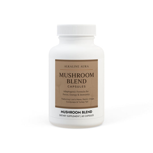 Alkaline Aura Mushroom Blend Capsules Daily Focus & Balance