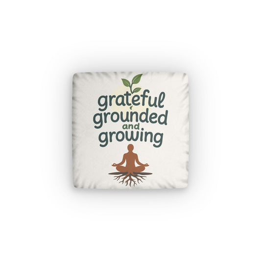 Custom Meditation Pillows, Grounded and Grateful Home Decor, Yoga Accessories, Mindfulness Gift, Cozy Meditation Cushion