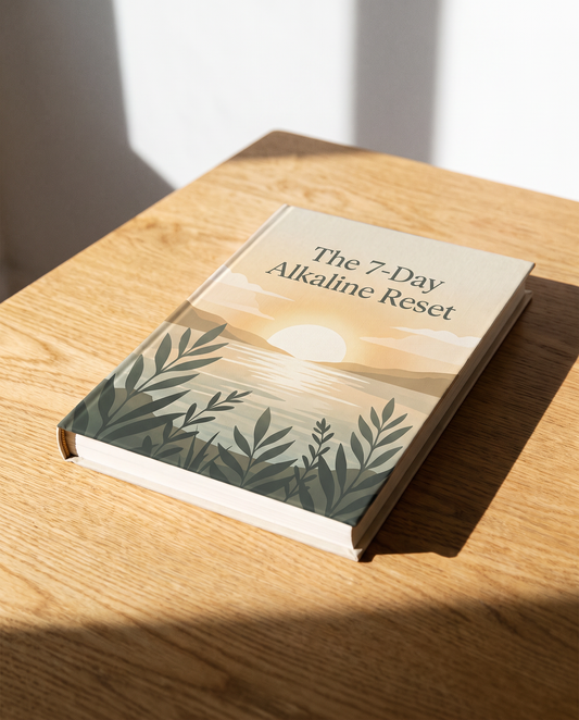 7-Day Alkaline Reset guide cover — sunrise over water